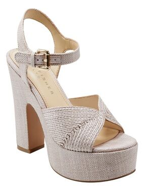 Marc Fisher Starla Woven Block Heels